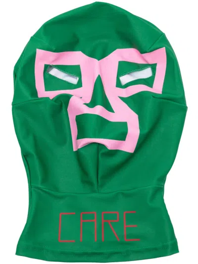 Walter Van Beirendonck Logo-print Face Mask In Green