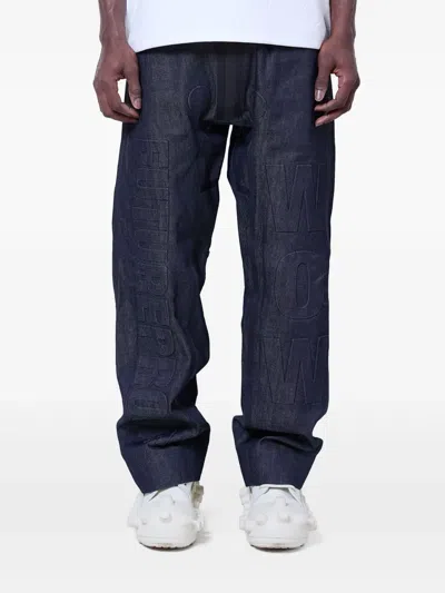 WALTER VAN BEIRENDONCK LOGO-PRINT JEANS