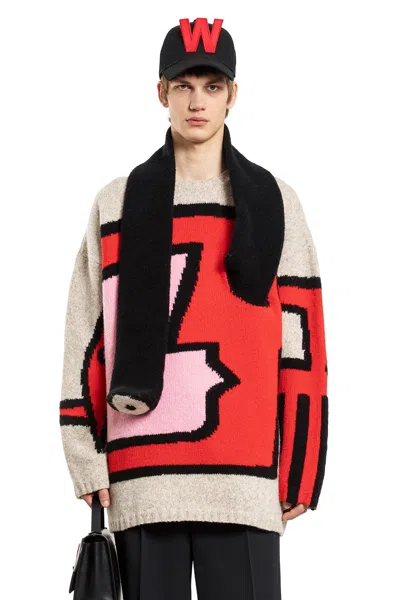 Walter Van Beirendonck Gray Moon Eye Sweater In Grey