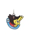 Walter Van Beirendonck Rabbit Charm Leather Keychain In Black