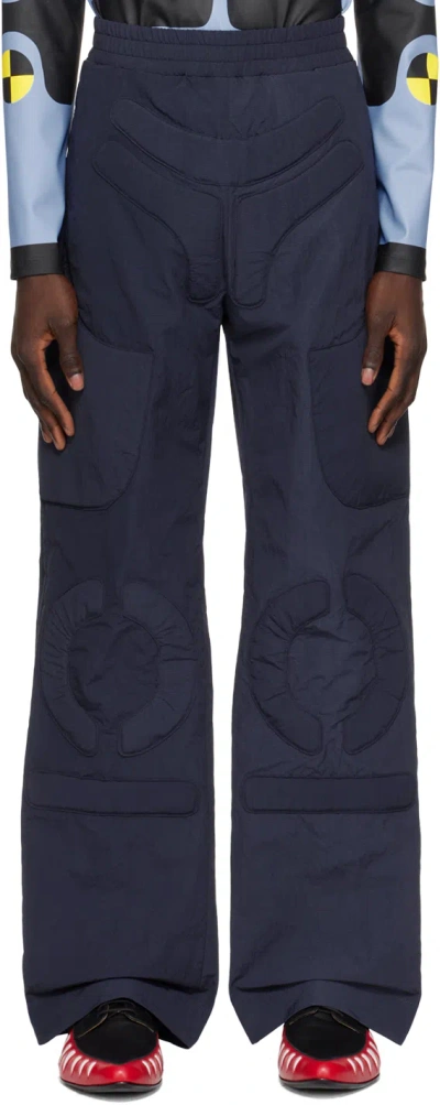 Walter Van Beirendonck Navy Space Trousers In Cc10 Navy