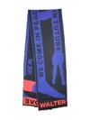 Walter Van Beirendonck New Graphic-jacquard Scarf In Brown