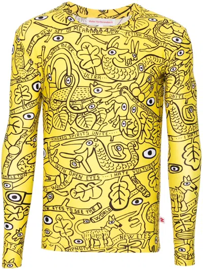 Walter Van Beirendonck Otranto Long-sleeve T-shirt In Yellow