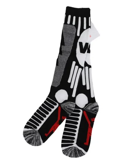 Walter Van Beirendonck Panelled Socks In Black