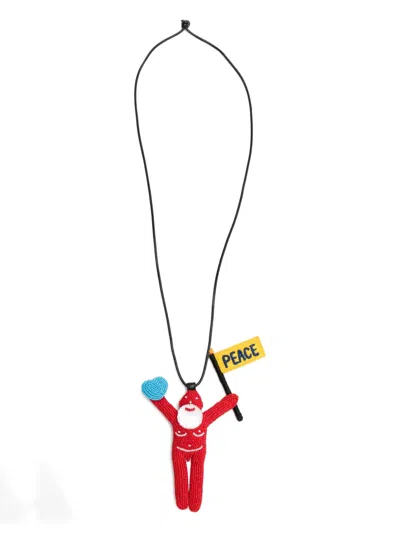 Walter Van Beirendonck Peace Necklace In Black