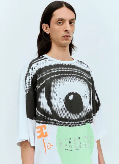 Walter Van Beirendonck Peace-t Cotton T-shirt In White