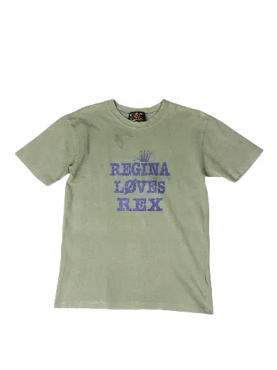 Pre-owned Walter Van Beirendonck "regina Loves Rex" Glitter 90's Olive Green T-shirts