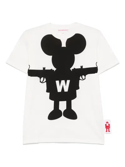 Walter Van Beirendonck Shadow Mouse T-shirt In White