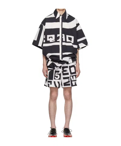 WALTER VAN BEIRENDONCK SHIRT COMBI SHORTS PLAYSUIT