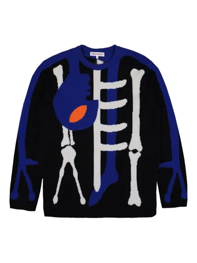 Walter Van Beirendonck Skeleton Jumper In Black