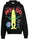 Walter Van Beirendonck Slogan-print Long-sleeve Hoodie In Black