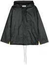 Walter Van Beirendonck Stop Logo-print Hooded Jacket In Black