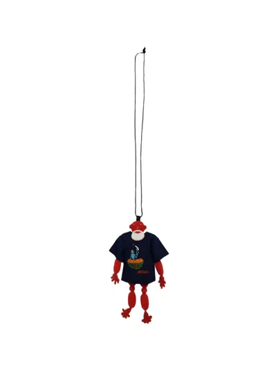 Walter Van Beirendonck T Jewel Beaded-doll Pendant Necklace In Black