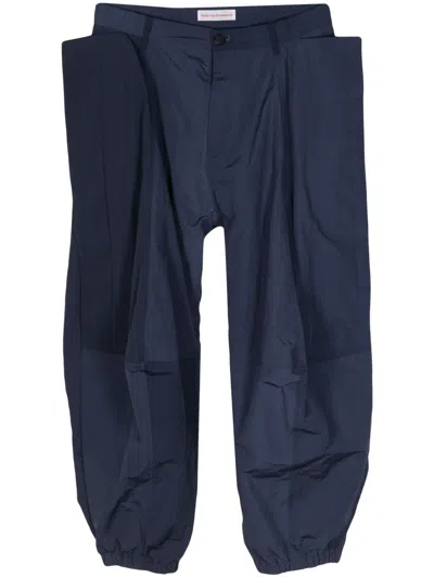 Walter Van Beirendonck Tapered-leg Cargo Trousers In Blue