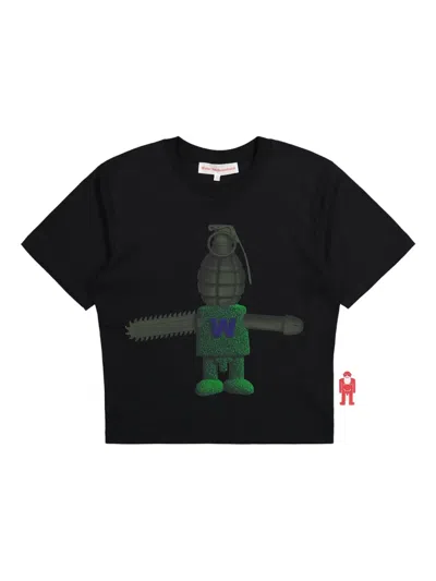 Walter Van Beirendonck Terror Toy 1 Micro Tee In Black