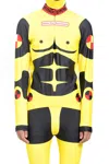 Walter Van Beirendonck Dummy-print Long-sleeve Cycling Top In Yellow