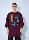 Walter Van Beirendonck Toyterror Super T-shirt In Burgundy