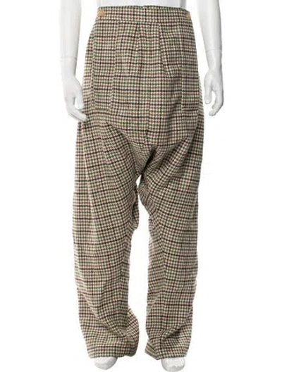 Pre-owned Walter Van Beirendonck Virgin Wool Pants In Multicolor
