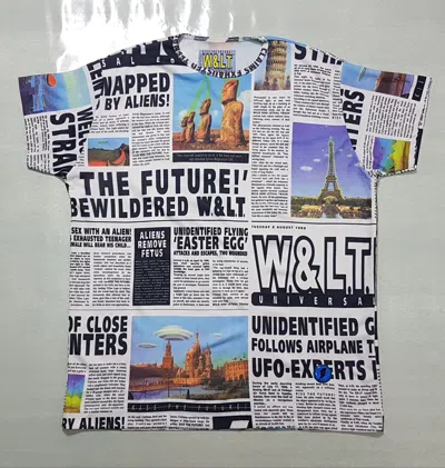 Pre-owned Walter Van Beirendonck W&lt Archive S/s 97' “alien Newspaper Article” Shirt In White