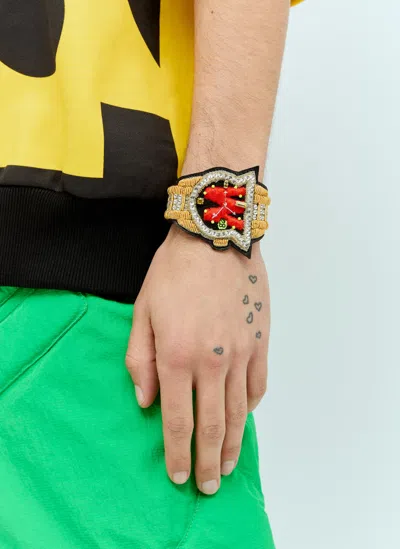 Walter Van Beirendonck W-bracelet Beaded Bracelet In Yellow