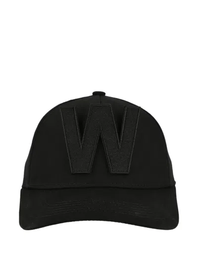 Walter Van Beirendonck W Letter-appliqué Cap In Black