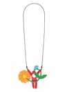 Walter Van Beirendonck Walter + Flower Necklace In Orange