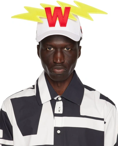 Walter Van Beirendonck White Lightning Cap In Comb. I White