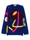 Walter Van Beirendonck Why Be Blue Crew Neck Sweater In Blue