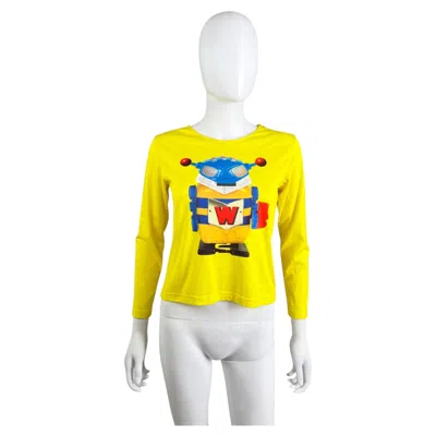 Pre-owned Walter Van Beirendonck Wild&lethal Trash F/w 1998 Yellow Alien Robot Longsleeve