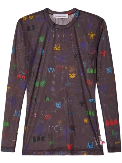 Walter Van Beirendonck Wirwar Long-sleeved T-shirt In Purple