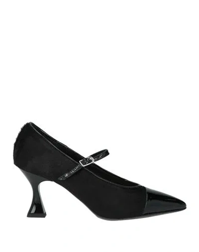 Walter Violet Woman Pumps Black Size 9 Leather