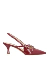 Walter Violet Woman Pumps Brick Size 10 Leather In Red