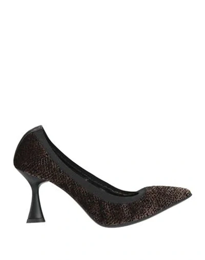 Walter Violet Woman Pumps Dark Brown Size 7 Textile Fibers