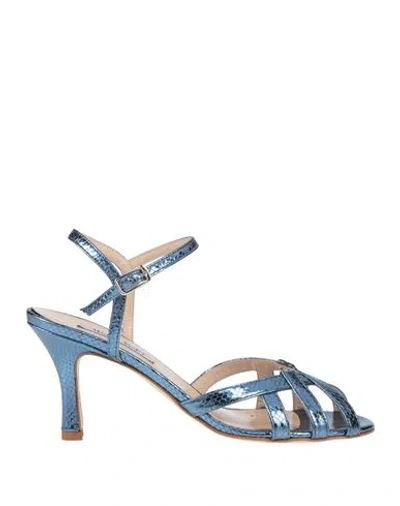 Walter Violet Woman Sandals Blue Size 8 Leather