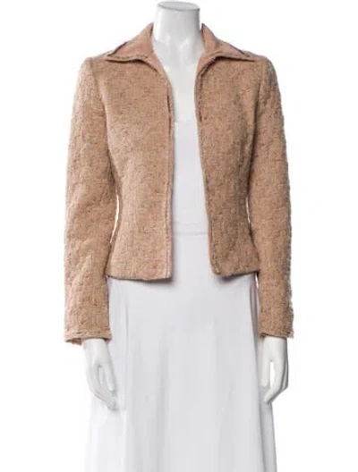 Pre-owned Walter Wool Tweed Pattern Evening Jacket In Neutral