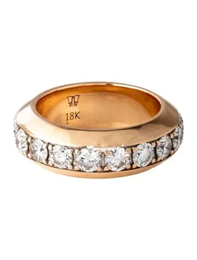 Pre-owned Walters Faith 18k 2.70ctw Diamond Angled Eternity Band In Multicolor