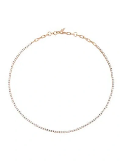 Pre-owned Walters Faith 18k 5.00cttw. Classic Tennis Necklace, 16.25" In Multicolor