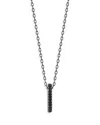 Walters Faith 18k Black Gold Black Diamond Link Pendant Necklace, 24 In Black