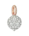 Walters Faith 18k Rose & White Gold Diamond Chantecaille Small Pebble Charm Pendant In White/pink