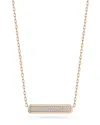 Walters Faith 18k Rose Gold Carrington Diamond Pave Bar Necklace, 18 In Gold
