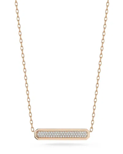Walters Faith 18k Rose Gold Carrington Diamond Pave Bar Necklace, 18