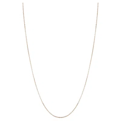 Pre-owned Walters Faith 18k Rose Gold Chain Link Necklace (1.5mm), 16" In Red