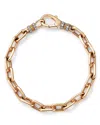 Walters Faith 18k Rose Gold Diamond Chain Link Bracelet In Pink