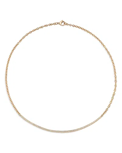 Walters Faith 18k Rose Gold Diamond Curved Bar Necklace, 15