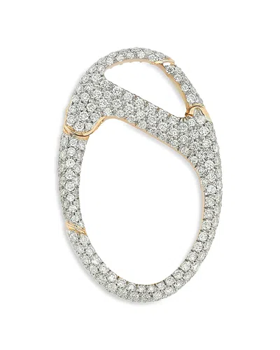 Walters Faith 18k Rose Gold Diamond Pave Charm Holder Pendant In White/rose