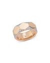 Walters Faith 18k Rose Gold Diamond Quentin Hexagon Band In Pink