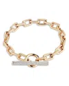 Walters Faith 18k Rose Gold Diamond Toggle Chain Link Bracelet In Pink