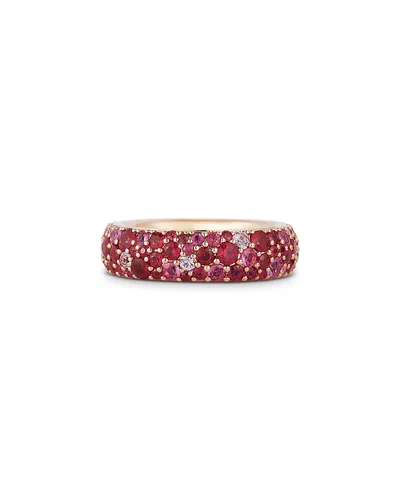 Walters Faith 18k Rose Gold Pink Sapphire Band Ring, 3.87 Ct. T. W.