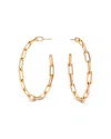 Walters Faith 18k Rose Gold Saxon Chain Link Hoop Earrings In Pink
