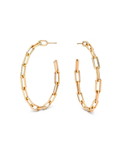 Walters Faith 18k Rose Gold Saxon Chain Link Hoop Earrings In Pink